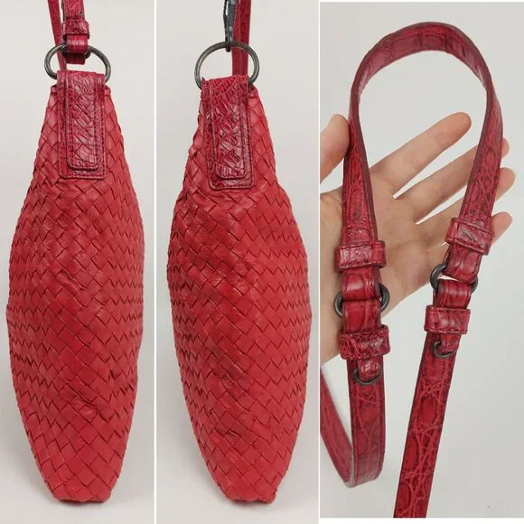 SOLD Bottega Veneta Red Intrecciato Woven Nappa Torchon Oversized Hobo Bag - Picture 12 of 16
